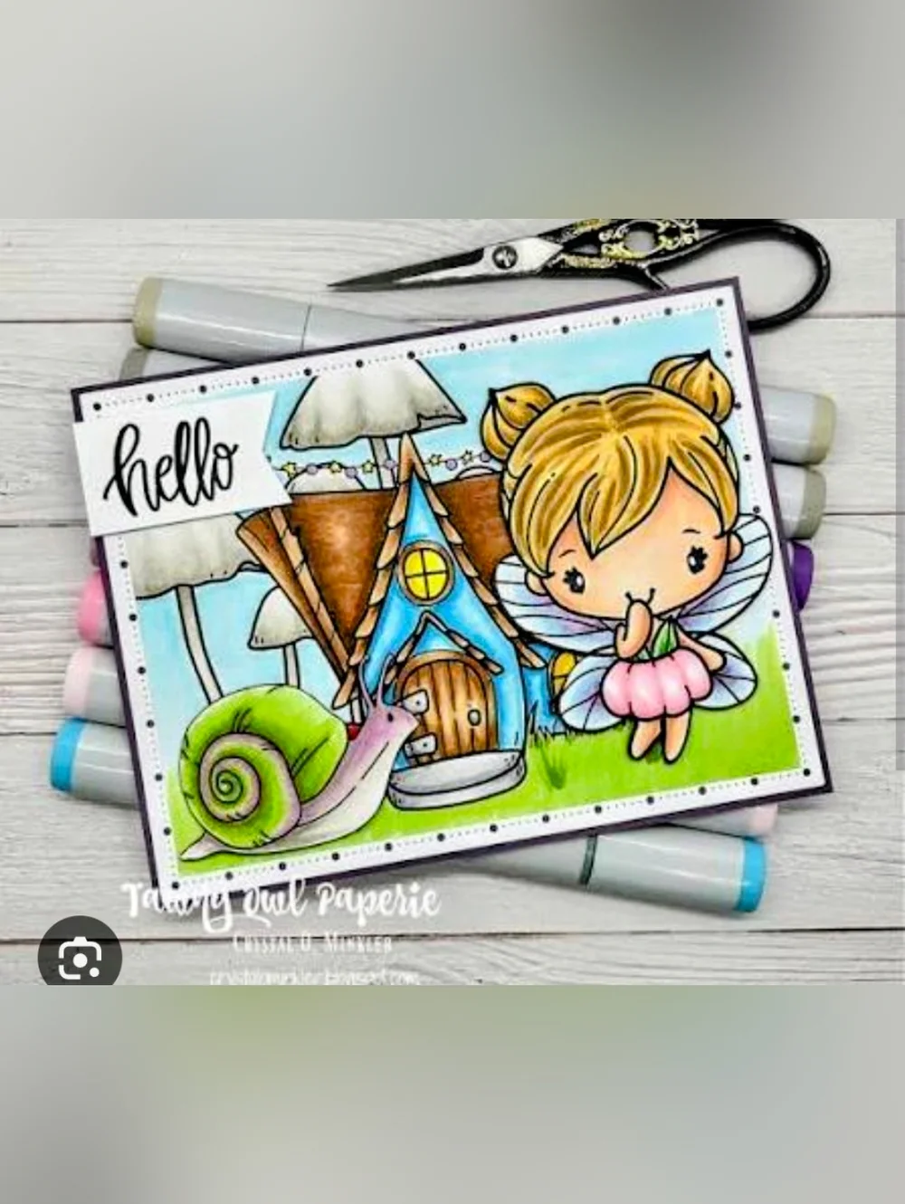 The Greeting Farm Flutter Anya Rubber Stamp